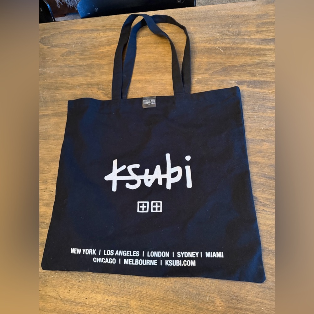 Ksubi Black Logo Tote Bag